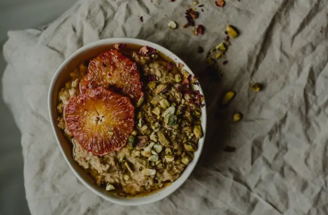 An Orange & a Small Handful of Pistachios &ndash; snack on the 7-Day Mediterranean Diet Meal Plan
