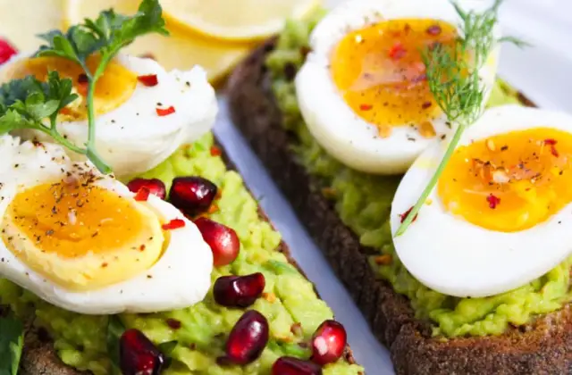 Eggs on Toast with Avocado &ndash; breakfast on the 7-Day 2000 Calorie Meal Plan