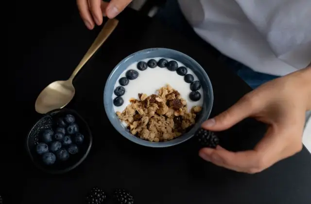 Greek Yogurt & Blueberries &ndash; snack on the 7-Day High Protein Low Carb Meal Plan