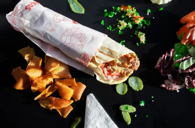 Leftover Chicken Salad Wrap &ndash; lunch on the 7-Day 2000 Calorie Meal Plan