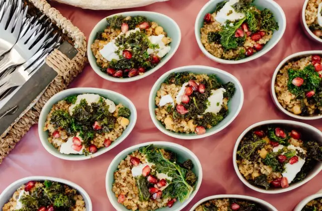 Leftover Salmon & Bulgur Bowl &ndash; lunch on the 7-Day Mediterranean Diet Meal Plan
