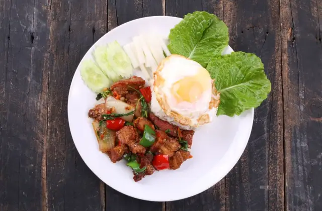 Pork Stir Fry with Rice &ndash; dinner (7:30pm) on the 7-Day Intermittent Fasting Meal Plan (16:8)